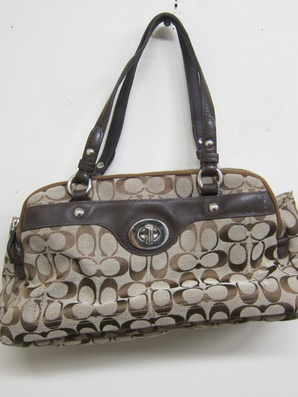 Coach Women's 3 Piece Set Satchel Handbag/Checkbook Cover & Wallet